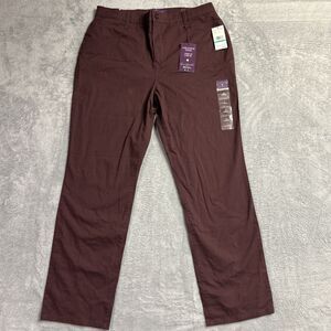Gloria Vanderbilt Amanda Trouser Stretch Womens Pants Sz. 16 NWT Port Wine